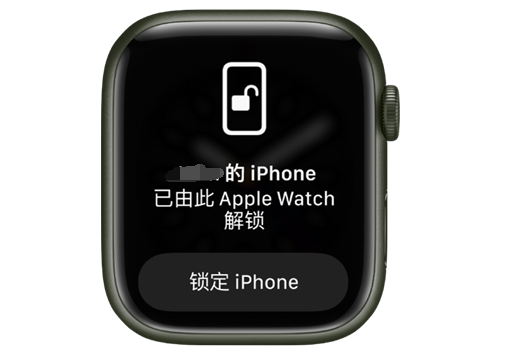 梅州苹果手机维修分享用 AppleWatch 解锁配备面容 ID 的 iPhone方法 