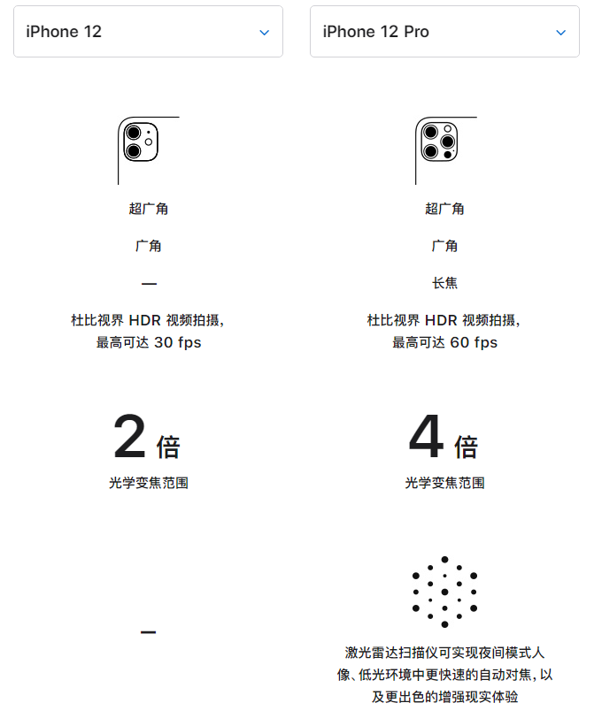 梅州苹果手机维修分享苹果 iPhone 12 与 iPhone 12 Pro 选哪款 